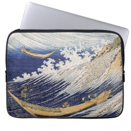 Katsushika Hokusai. Ocean waves Laptop Sleeve