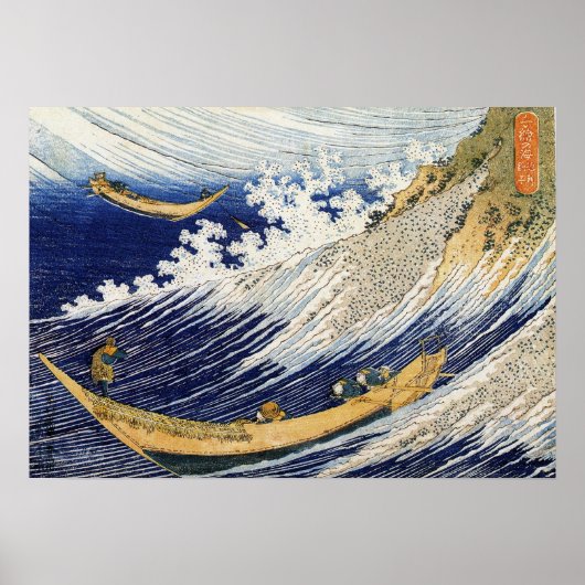 Katsushika Hokusai Ocean Waves Poster (Voorkant)