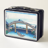 Katsushika Hokusai - onder Mannen Bridge, Fukagaw (Achterkant)