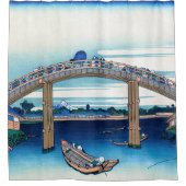 Katsushika Hokusai - onder Mannen Bridge, Fukagawa Douchegordijn (Voorkant)