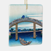 Katsushika Hokusai - onder Mannen Bridge, Fukagawa Keramisch Ornament (Rechts)