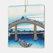 Katsushika Hokusai - onder Mannen Bridge, Fukagawa Keramisch Ornament (Links)