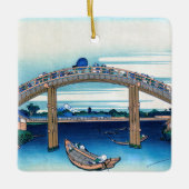 Katsushika Hokusai - onder Mannen Bridge, Fukagawa Keramisch Ornament (Voorkant)