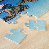 Katsushika Hokusai - onder Mannen Bridge, Fukagawa Legpuzzel (Zijkant)