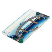 Katsushika Hokusai - onder Mannen Bridge, Fukagawa Magneet (Linkerzijde)