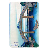 Katsushika Hokusai - onder Mannen Bridge, Fukagawa Magneet (Verticaal)