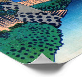 Katsushika Hokusai - onder Mannen Bridge, Fukagawa Poster (Hoek)