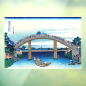 Katsushika Hokusai - onder Mannen Bridge, Fukagawa Raamsticker (Vel 3)