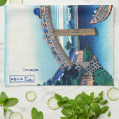 Katsushika Hokusai - onder Mannen Bridge, Fukagawa Theedoek (Gevouwen)