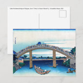 Katsushika Hokusai - Onder Mannen-brug, Fukagawa Briefkaart (Voorkant / Achterkant)