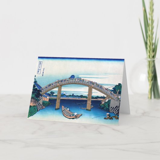 Katsushika Hokusai - Onder Mannen-brug, Fukagawa Kaart (Voorkant)