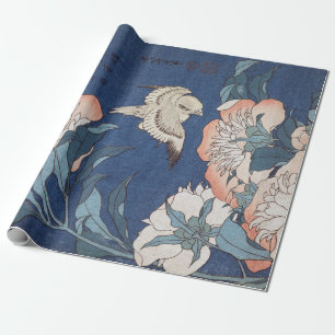 Katsushika Hokusai Peonies en Canarische Eilanden Cadeaupapier