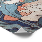 Katsushika Hokusai Peonies en Canarische Eilanden Poster (Hoek)