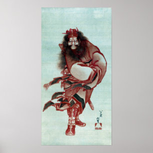 Katsushika Hokusai Red Shōki, de Demon Queller Poster
