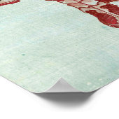 Katsushika Hokusai Red Shōki, de Demon Queller Poster (Hoek)