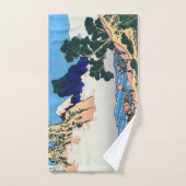 Katsushika Hokusai - Rug Fuji, Minobu Bad Handdoek (Handdoek)