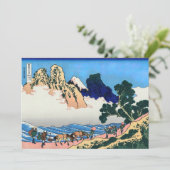 Katsushika Hokusai - Rug Fuji, Minobu Bedankkaart (Staand voorkant)