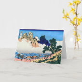 Katsushika Hokusai - Rug Fuji, Minobu Kaart (Gele Bloem)