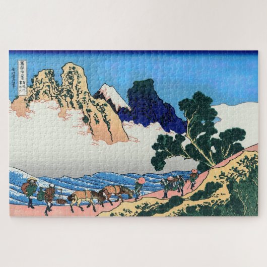 Katsushika Hokusai - Rug Fuji, Minobu Legpuzzel (Horizontaal)