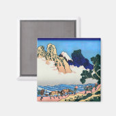Katsushika Hokusai - Rug Fuji, Minobu Magneet (Voorkant / Achterkant)