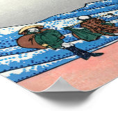 Katsushika Hokusai - Rug Fuji, Minobu Poster (Hoek)