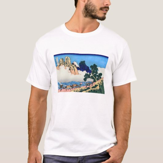 Katsushika Hokusai - Rug Fuji, Minobu T-shirt (Voorkant)