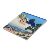 Katsushika Hokusai - Rug Fuji, Minobu Tegeltje (Zijkant)