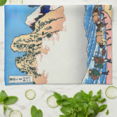 Katsushika Hokusai - Rug Fuji, Minobu Theedoek (Gevouwen)