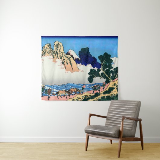 Katsushika Hokusai - Rug Fuji, Minobu Wandkleed (In Situ (horizontaal))