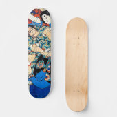 Katsushika Hokusai samurai-bossen in azië Persoonlijk Skateboard (Voorkant)