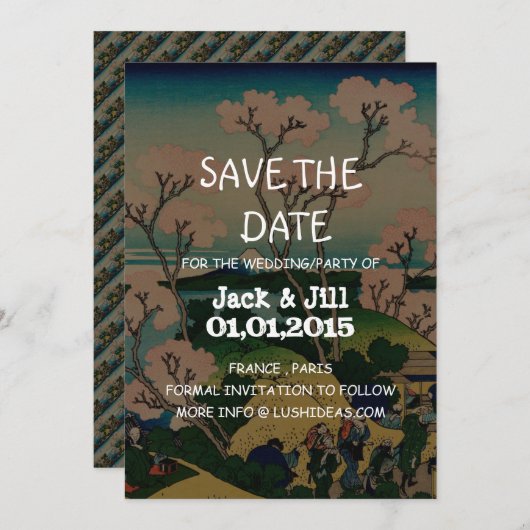 Katsushika Hokusai Save The Date (Voorkant / Achterkant)