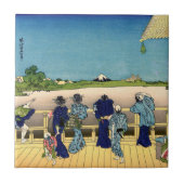 Katsushika Hokusai - Sazai hal, Tempels 500 Rakan Tegeltje (Voorkant)