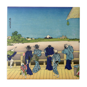 Katsushika Hokusai - Sazai hal, Tempels 500 Rakan Tegeltje