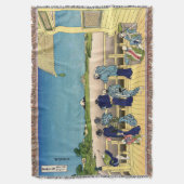 Katsushika Hokusai - Sazai hal, Temple 500 Rakan Deken (Voorkant Verticaal)