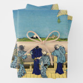 Katsushika Hokusai - Sazai hal, Temple 500 Rakan Inpakpapier Vel (In situ)