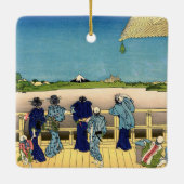 Katsushika Hokusai - Sazai hal, Temple 500 Rakan Keramisch Ornament (Achterkant)