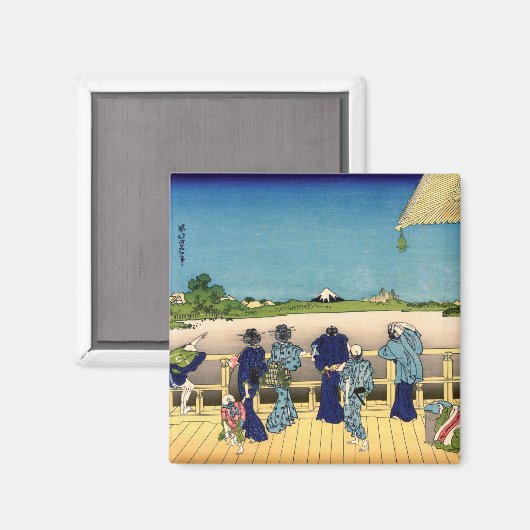 Katsushika Hokusai - Sazai hal, Temple 500 Rakan Magneet (Voorkant / Achterkant)