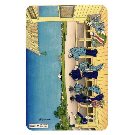 Katsushika Hokusai - Sazai hal, Temple 500 Rakan Magneet (Verticaal)