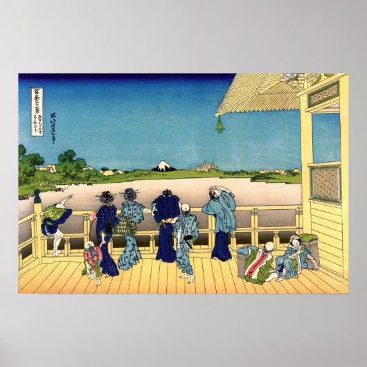 Katsushika Hokusai - Sazai hal, Temple 500 Rakan Poster (Voorkant)