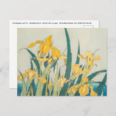 Katsushika Hokusai - Sprinkhaan en Iris Briefkaart (Voorkant / Achterkant)