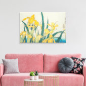Katsushika Hokusai - Sprinkhaan en Iris Canvas Afdruk (Insitu (Woonkamer))