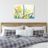 Katsushika Hokusai - Sprinkhaan en Iris Canvas Afdruk (Insitu (Slaapkamer))