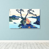 Katsushika Hokusai - Suwa-meer in de provincie Shi Canvas Afdruk (Insitu (Houten vloer))