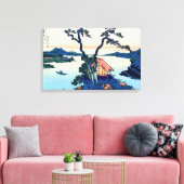 Katsushika Hokusai - Suwa-meer in de provincie Shi Canvas Afdruk (Insitu (Woonkamer))