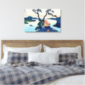 Katsushika Hokusai - Suwa-meer in de provincie Shi Canvas Afdruk (Insitu (Slaapkamer))