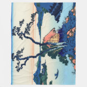 Katsushika Hokusai - Suwa-meer in de provincie Shi Fleece Deken (Voorkant)