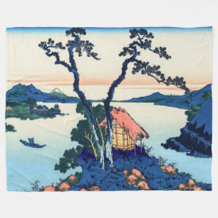 Katsushika Hokusai - Suwa-meer in de provincie Shi Fleece Deken