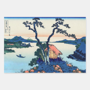 Katsushika Hokusai - Suwa-meer in de provincie Shi Inpakpapier Vel