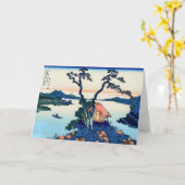 Katsushika Hokusai - Suwa-meer in de provincie Shi Kaart (Gele Bloem)