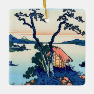 Katsushika Hokusai - Suwa-meer in de provincie Shi Keramisch Ornament